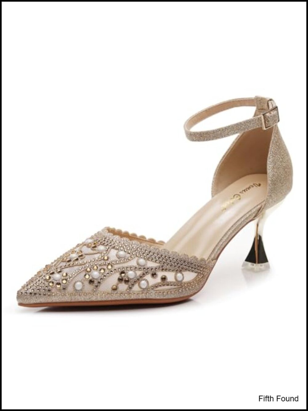 D'Orsay Pointed Toe Kitten Heel Ankle Strap Pumps - Elegant Evening Shoes